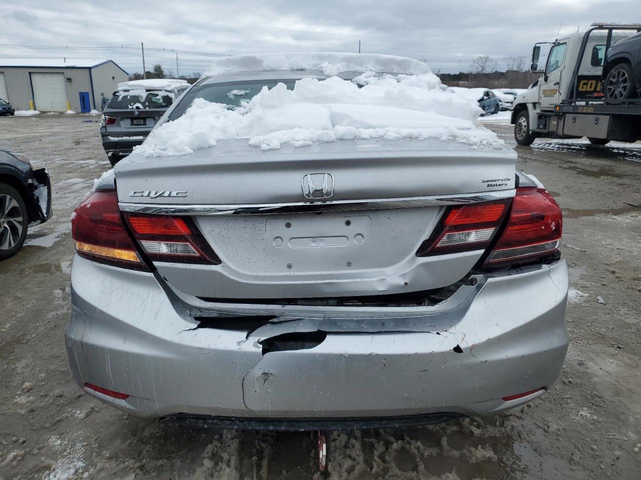 2015 Honda Civic VIN 19XFB2F54FE213830 Copart auction photo, rear end damage thumbnail 6