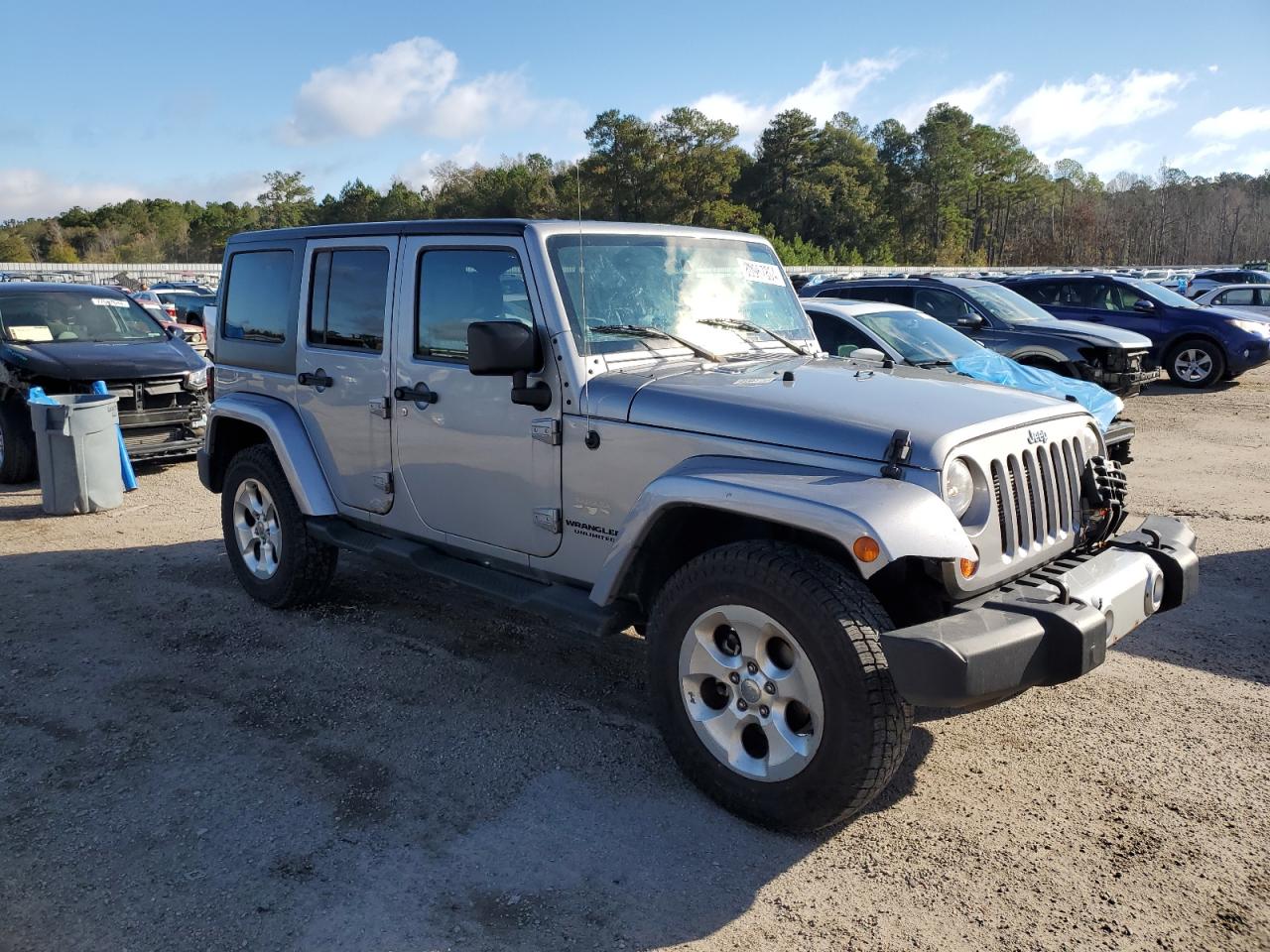 2013 Jeep Wrangler VIN 1C4HJWEG6DL597507 Copart auction photo, front end / side damage thumbnail 4
