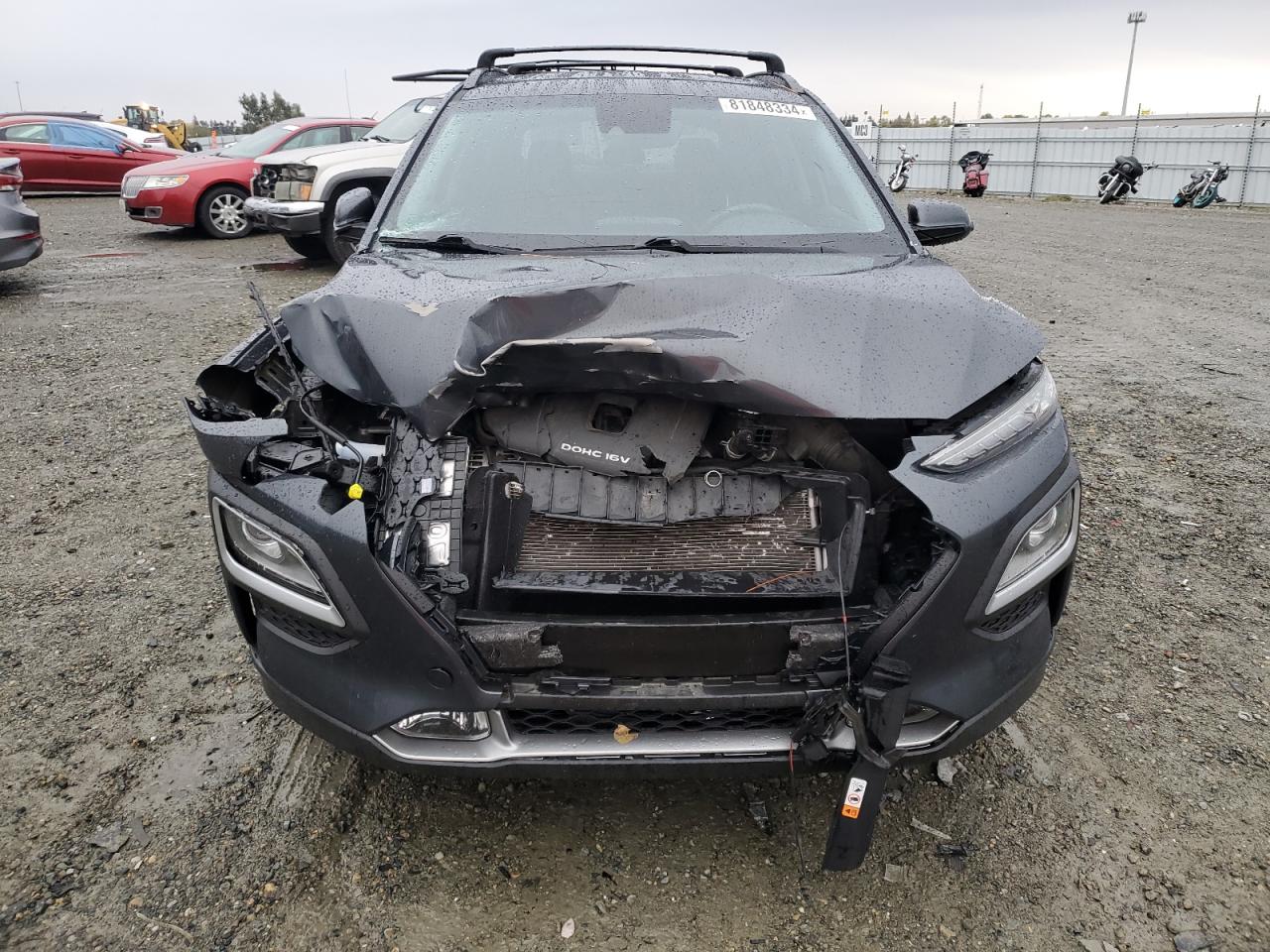 2021 Hyundai Kona VIN KM8K6CAA6MU747645 Copart auction photo, front end damage thumbnail 5
