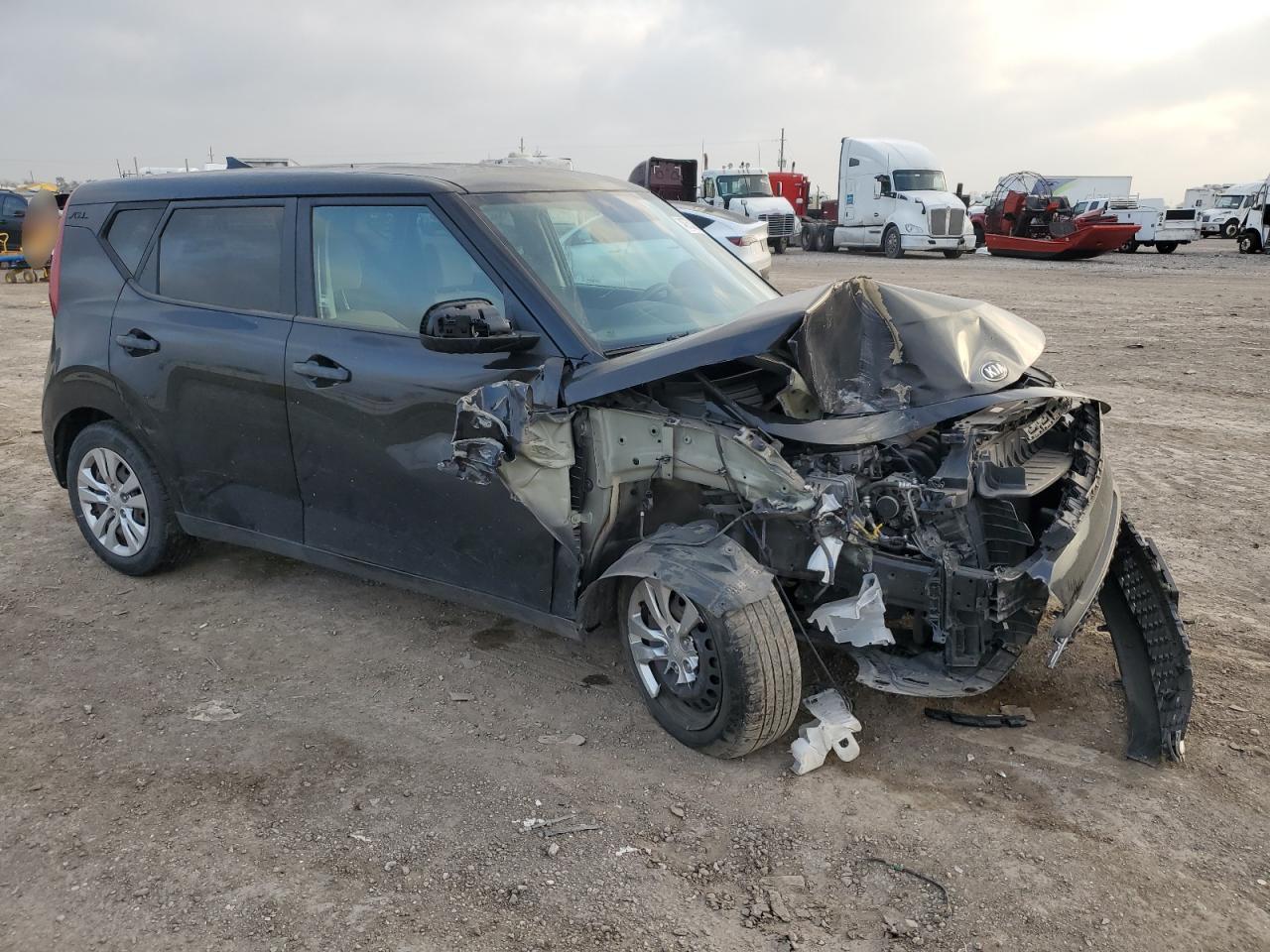 2020 KIA Soul VIN KNDJ23AU7L7728329 Copart auction photo, front end / side damage thumbnail 4
