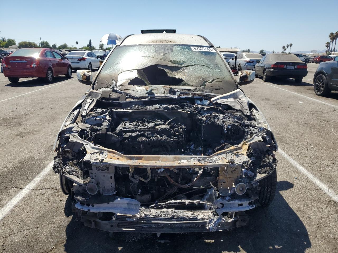2016 Volvo XC60 VIN YV440MDJ2G2850042 Copart auction photo, burn - engine damage thumbnail 5