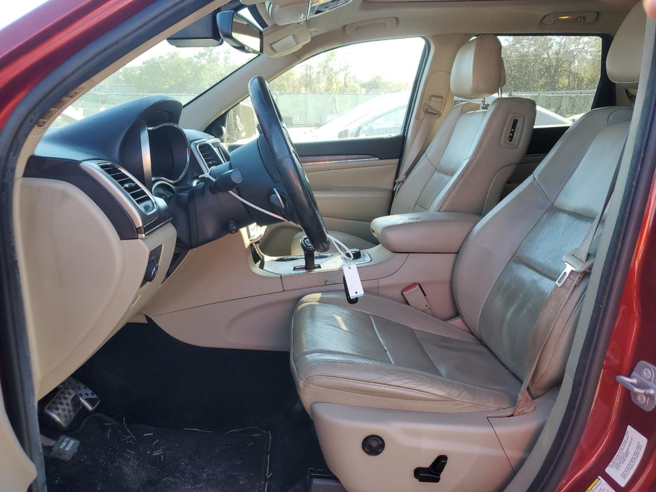 2014 Jeep Grand Cherokee VIN 1C4RJFBG2EC403937 Copart auction photo, front end / side damage thumbnail 7