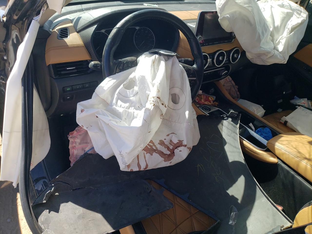 2022 Nissan Sentra VIN 3N1AB8CV4NY215370 Copart auction photo, front end / side damage thumbnail 8