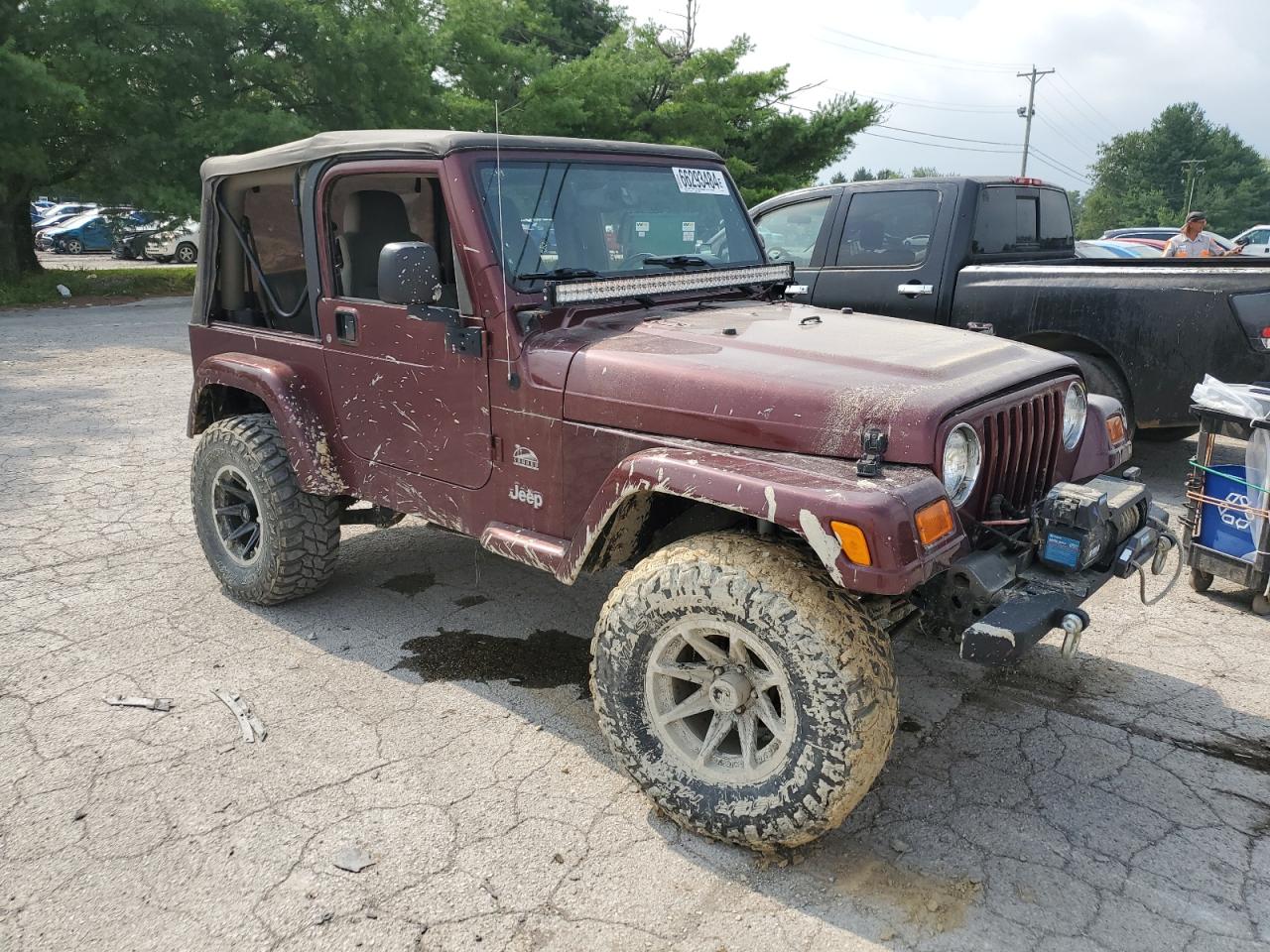 2003 Jeep Wrangler VIN 1J4FA59S43P324227 Copart auction photo, water/flood damage thumbnail 4