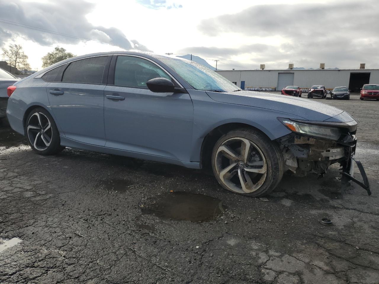 2021 Honda Accord VIN 1HGCV1F38MA107580 Copart auction photo, front end / rear end damage thumbnail 4