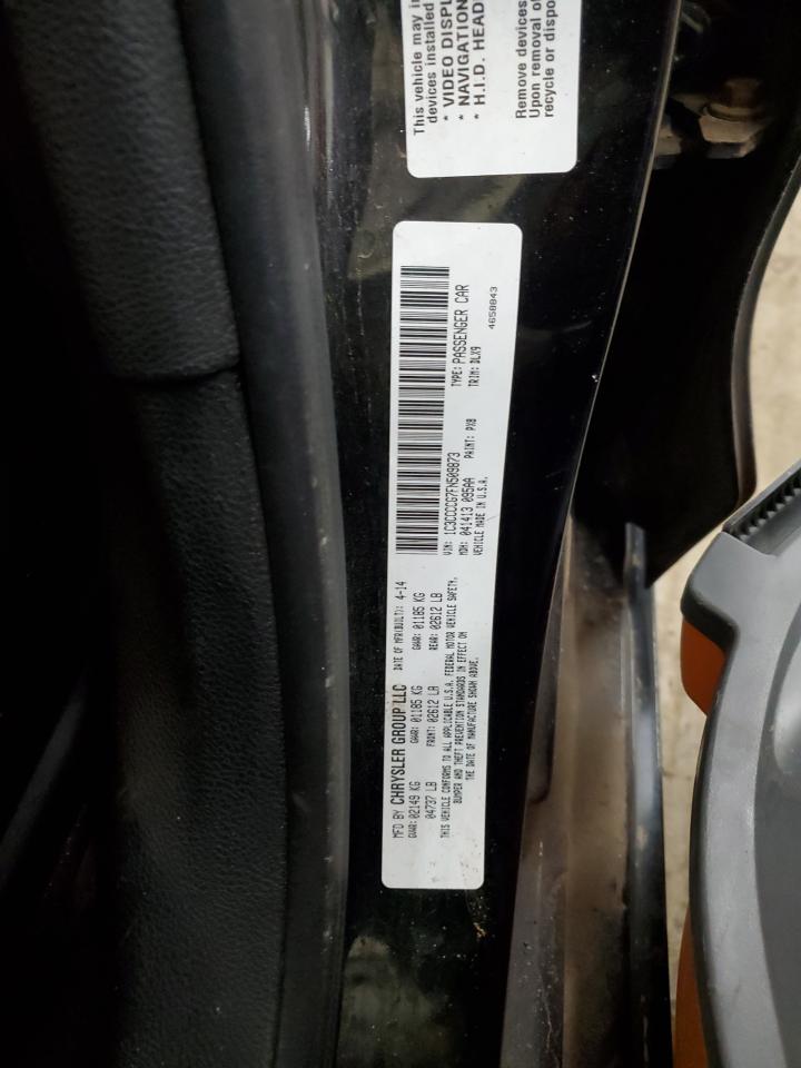 2015 Chrysler 200 VIN 1C3CCCCG7FN509873 Copart auction photo, rear end / hail damage thumbnail 12