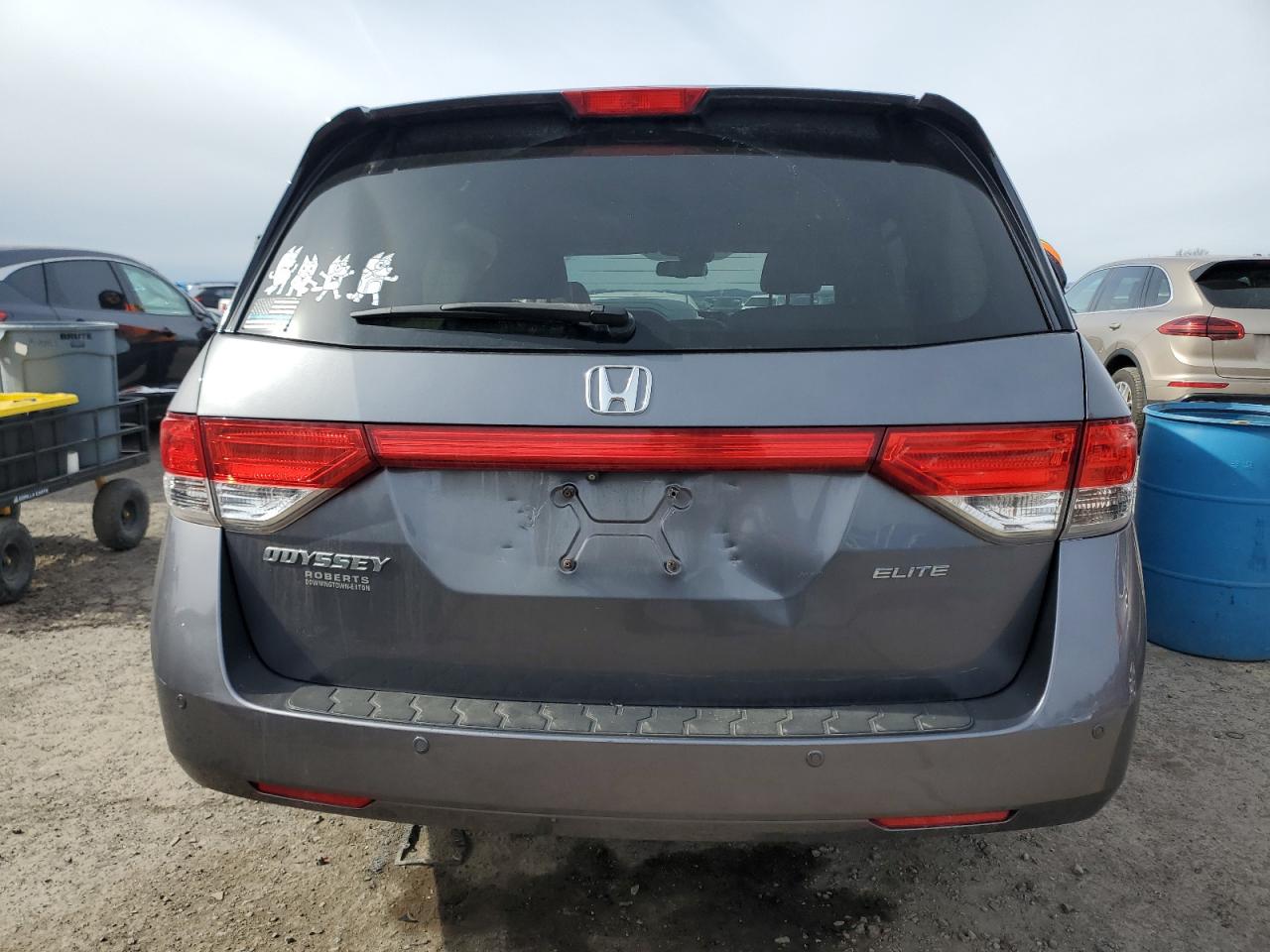 2014 Honda Odyssey VIN 5FNRL5H92EB094910 Copart auction photo, front end / side damage thumbnail 6