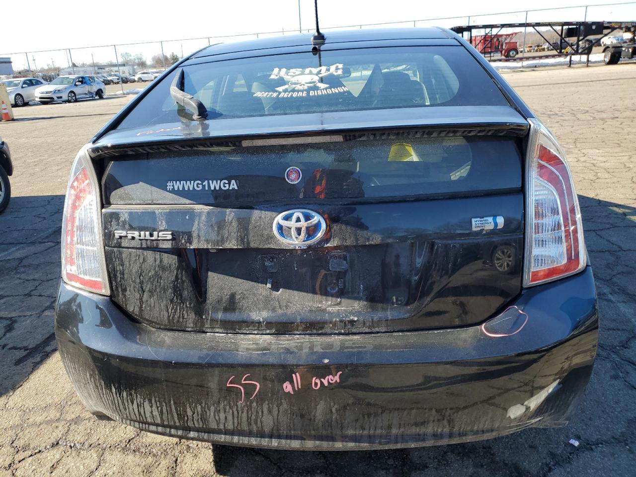 2012 Toyota Prius VIN JTDKN3DU6C1544302 Copart auction photo, front end damage thumbnail 6