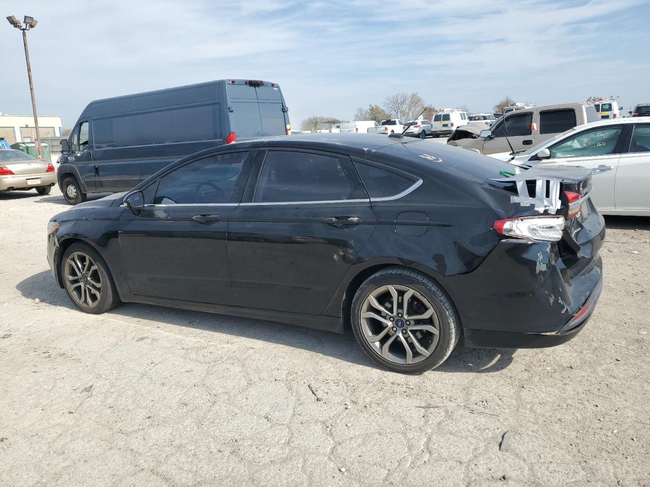 2017 Ford Fusion VIN 3FA6P0H74HR156695 Copart auction photo, rear end / minor dent/scratches damage thumbnail 2