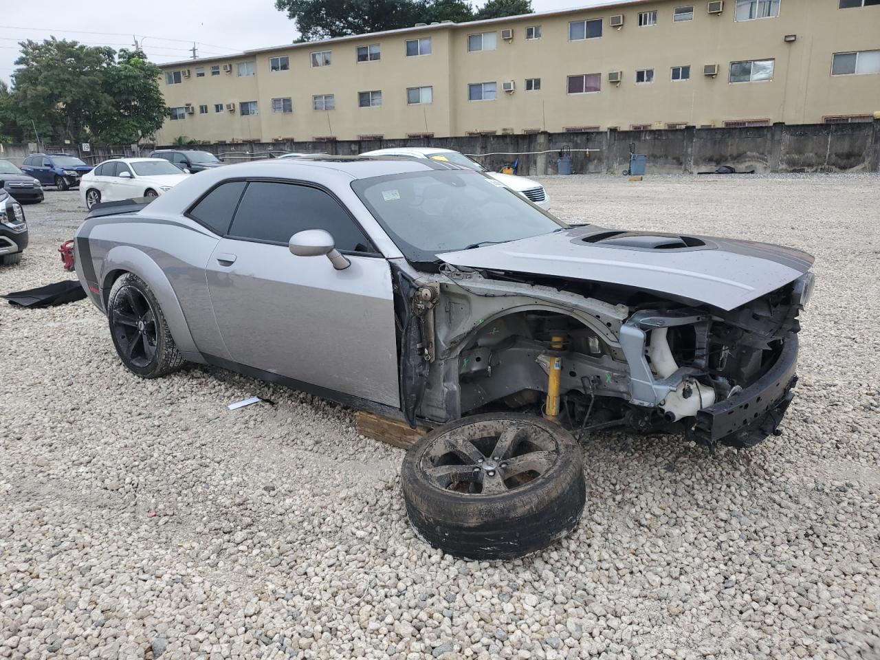2018 Dodge Challenger VIN 2C3CDZBTXJH199332 Copart auction photo, front end / undercarriage damage thumbnail 4