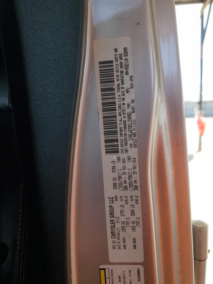 2012 Jeep Wrangler VIN 1C4BJWFG9CL230961 Copart auction photo, undercarriage / front end damage thumbnail 12