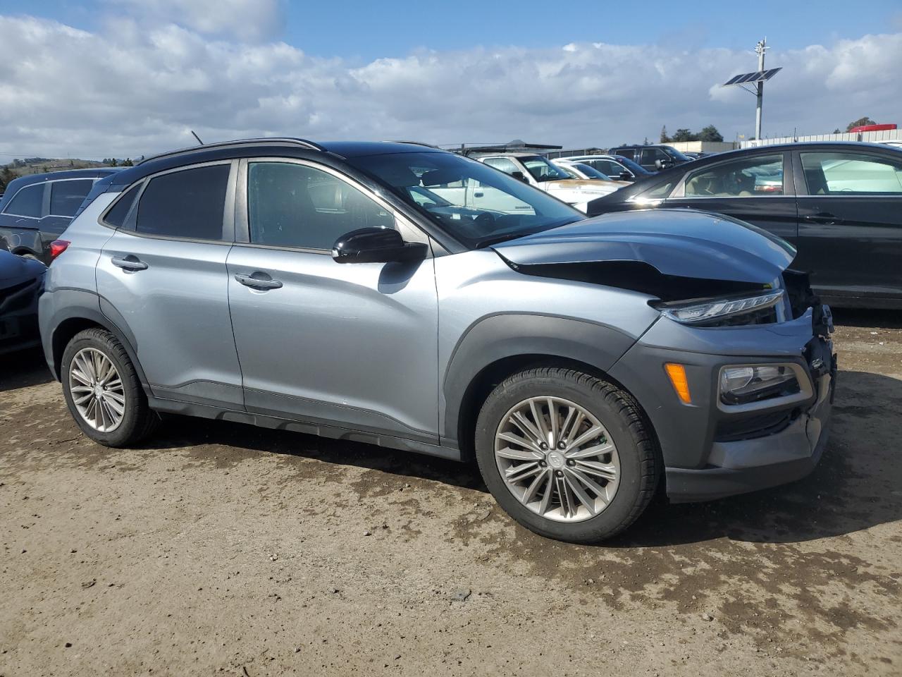 2018 Hyundai Kona VIN KM8K2CAA7JU121321 Copart auction photo, front end damage thumbnail 4