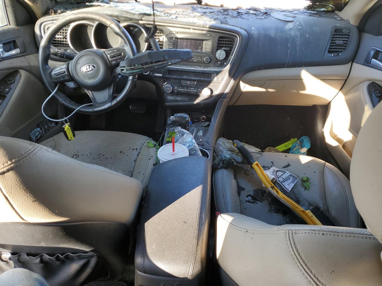 2014 KIA Optima VIN 5XXGN4A72EG284093 Copart auction photo, burn - engine / rear end damage thumbnail 8