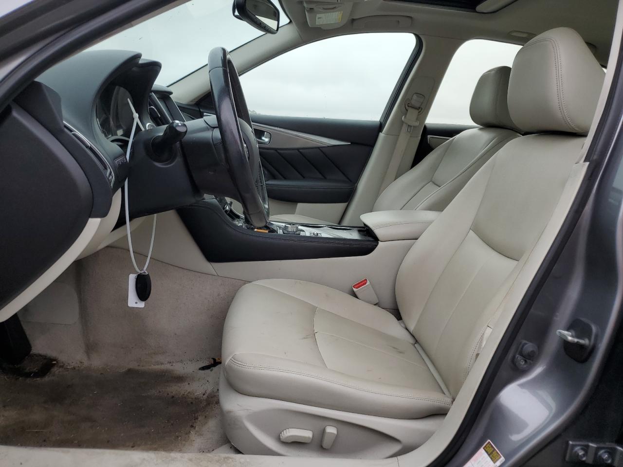 2015 Infiniti Q50 VIN JN1BV7APXFM342672 Copart auction photo, front end / rear end damage thumbnail 7