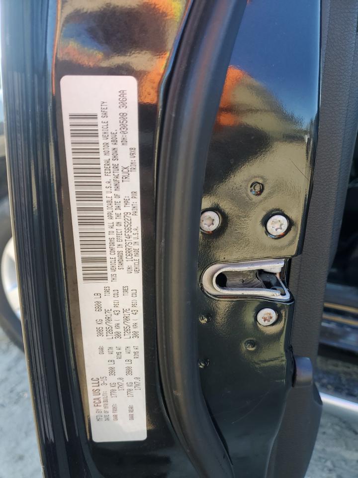 2015 RAM 1500 VIN 1C6RR7ST4FS652279 Copart auction photo, front end damage thumbnail 12