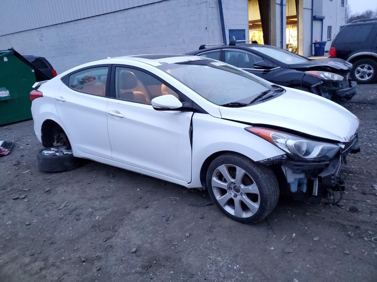 2012 Hyundai Elantra VIN 5NPDH4AE7CH150559 Copart auction photo, front end / rear end damage thumbnail 4