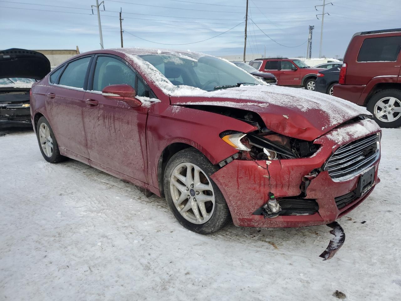 2014 Ford Fusion VIN 3FA6P0HD7ER387995 Copart auction photo, front end damage thumbnail 4
