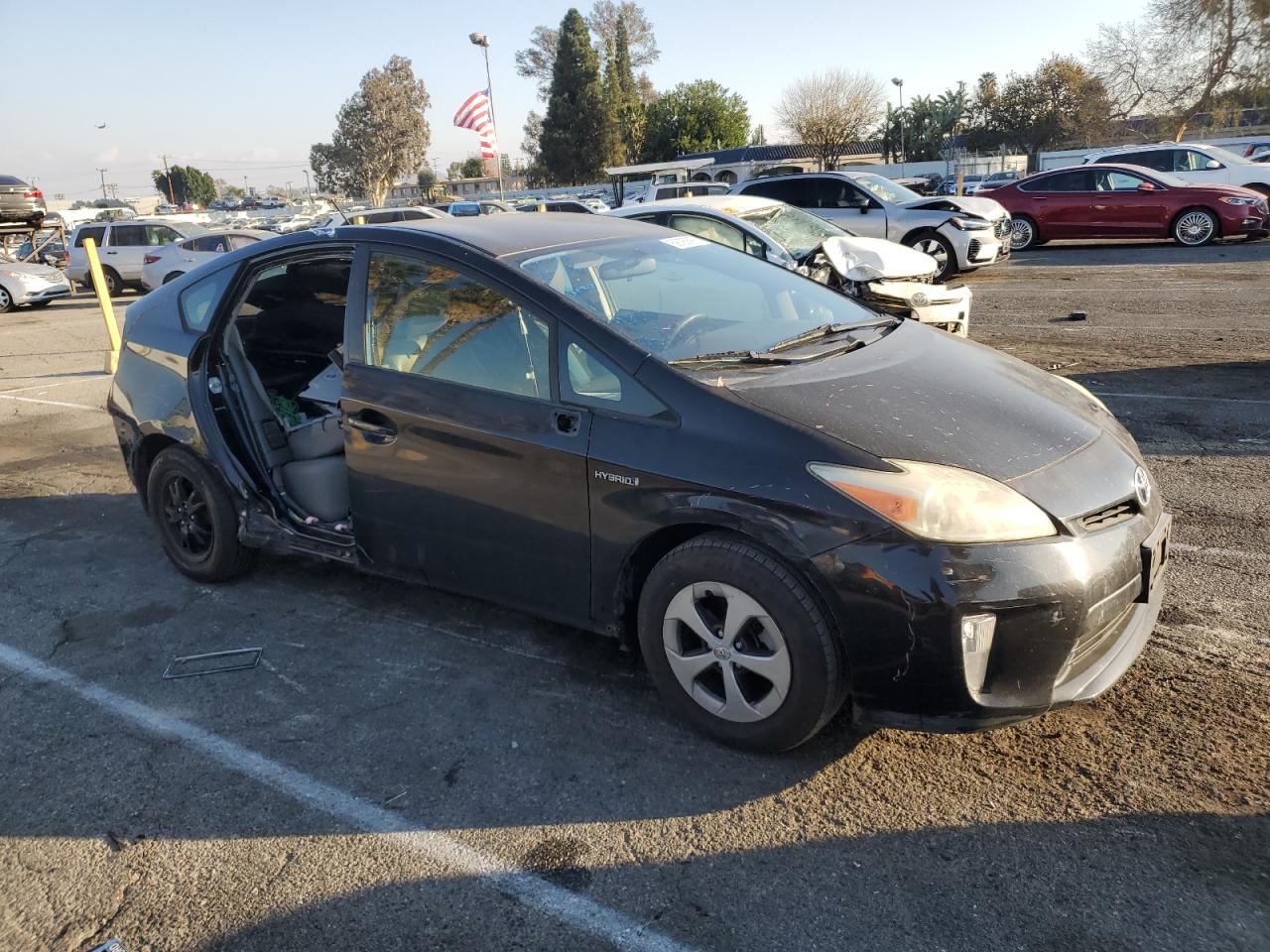 2012 Toyota Prius VIN JTDKN3DU9C5488655 Copart auction photo, side damage thumbnail 4