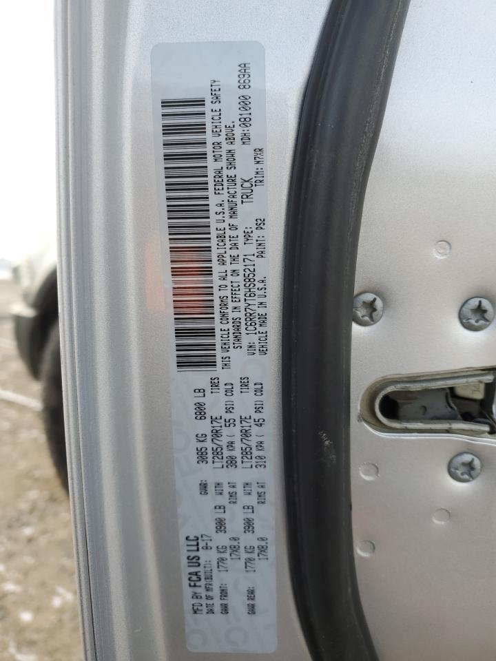 2017 RAM 1500 VIN 1C6RR7YT6HS852171 Copart auction photo, rollover / top/roof damage thumbnail 14