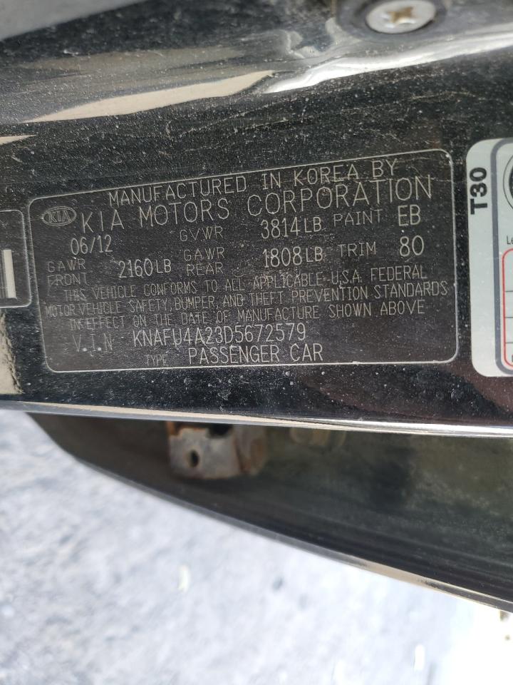 2013 KIA Forte VIN KNAFU4A23D5672579 Copart auction photo, front end damage thumbnail 14