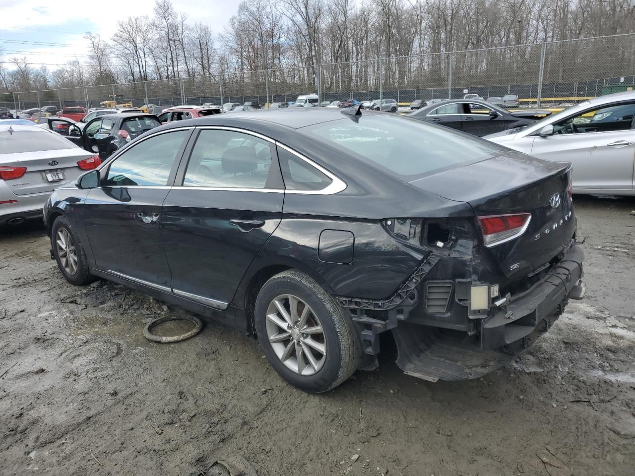 2018 Hyundai Sonata VIN 5NPE24AF0JH671344 Copart auction photo, front end / rear end damage thumbnail 2