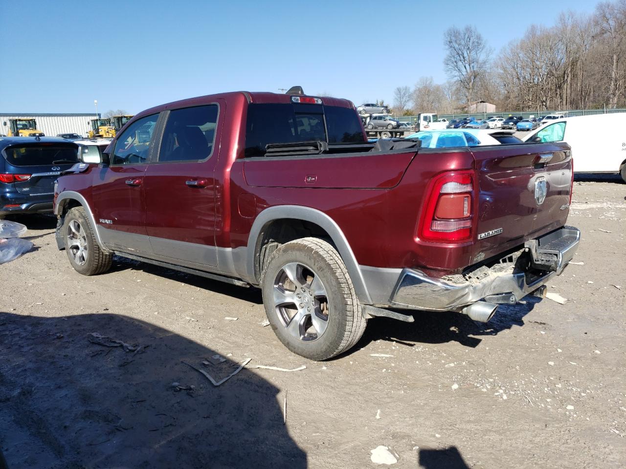 2019 RAM 1500 VIN 1C6SRFJT3KN633809 Copart auction photo, front end / rear end damage thumbnail 2