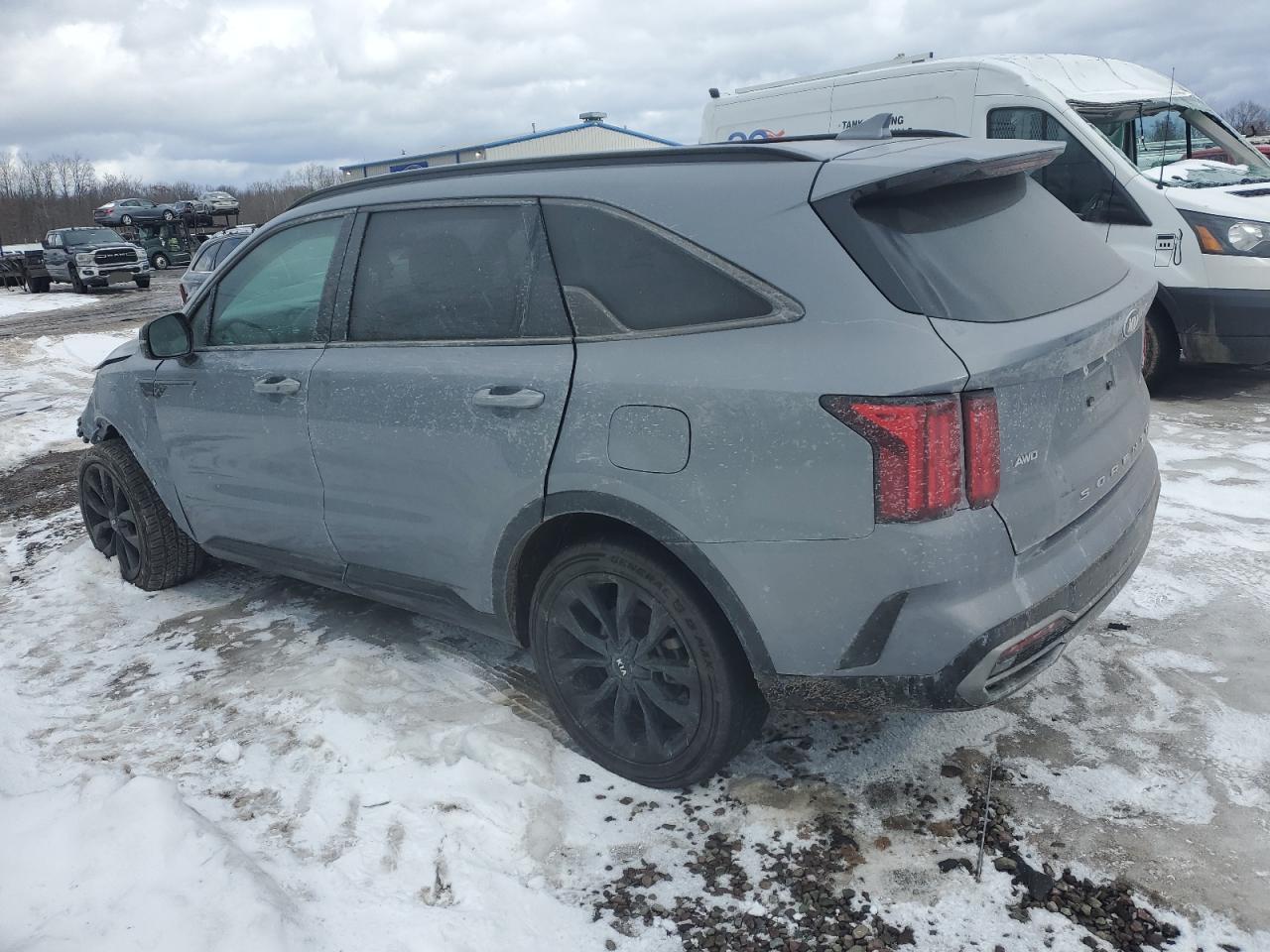 2021 KIA Sorento VIN 5XYRKDLF1MG031525 Copart auction photo, front end damage thumbnail 2