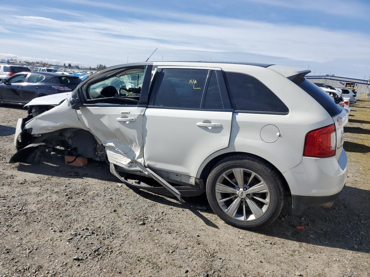 2012 Ford Edge VIN 2FMDK4JC6CBA82763 Copart auction photo, side / front end damage thumbnail 2