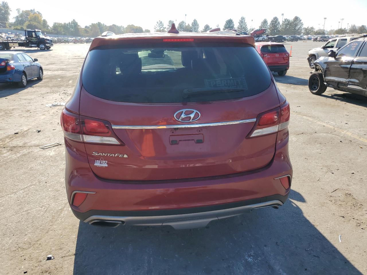 2017 Hyundai Santa Fe VIN KM8SN4HF7HU179289 Copart auction photo, front end damage thumbnail 6