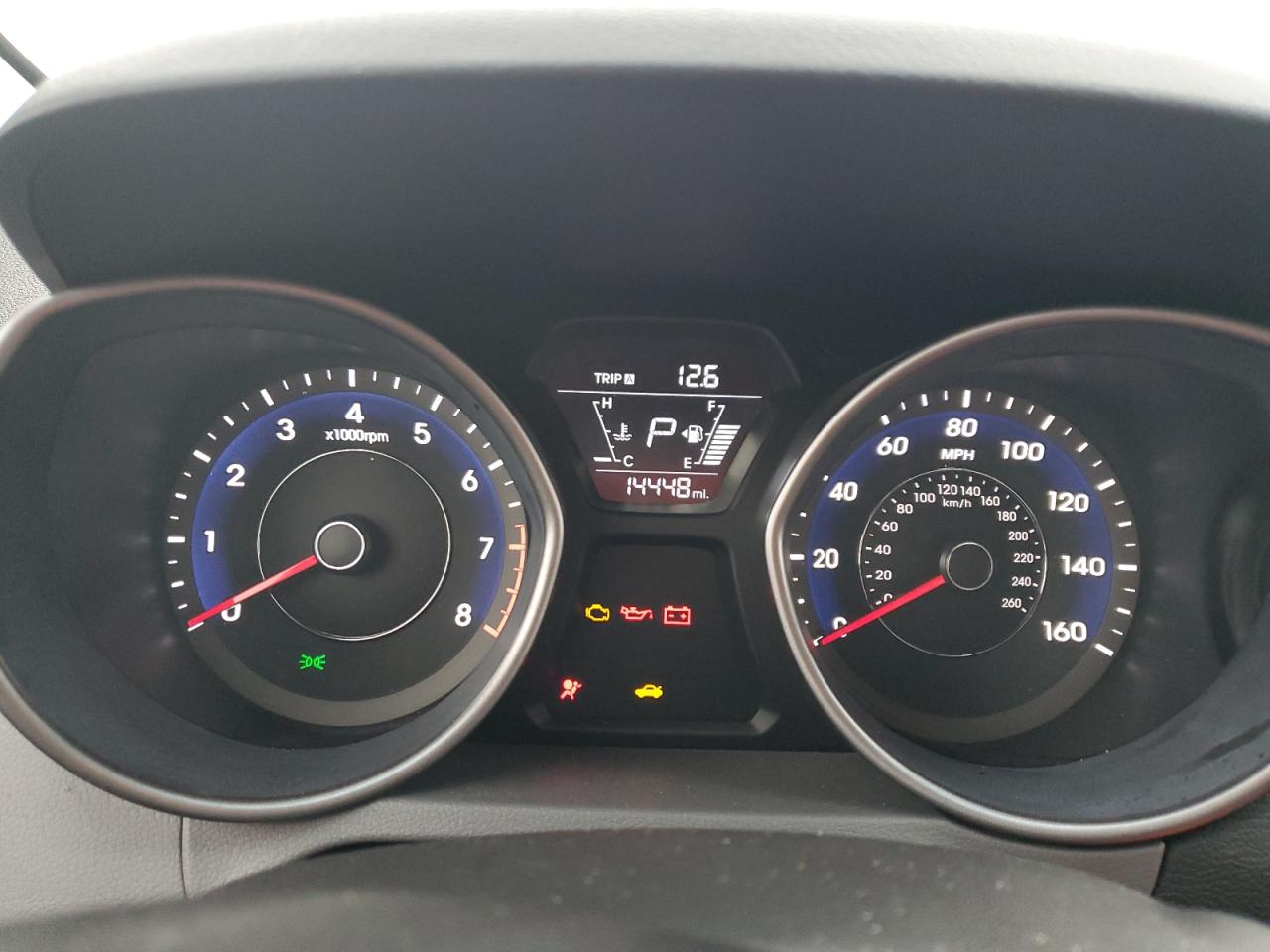 2016 Hyundai Elantra VIN 5NPDH4AE3GH666553 Copart auction photo, front end damage thumbnail 9