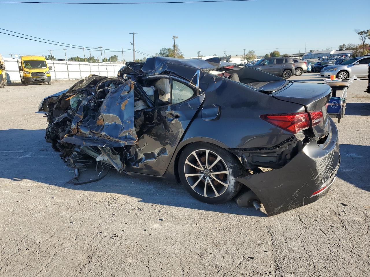 2015 Acura TLX VIN 19UUB2F3XFA022486 Copart auction photo, all over / undercarriage damage thumbnail 2
