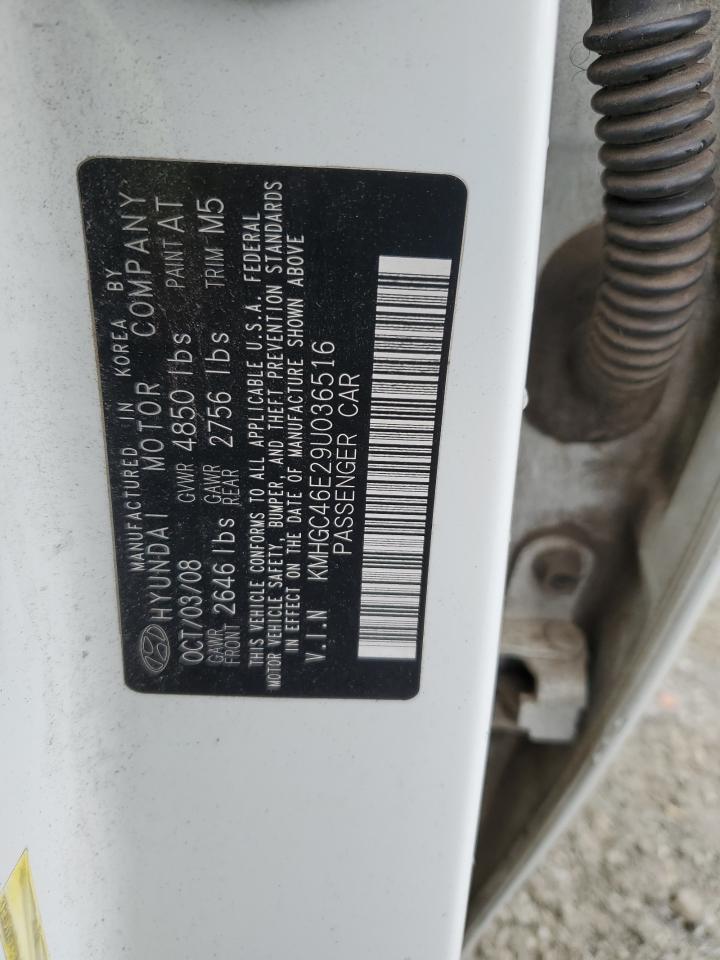 2009 Hyundai Genesis VIN KMHGC46E29U036516 Copart auction photo, side damage thumbnail 12