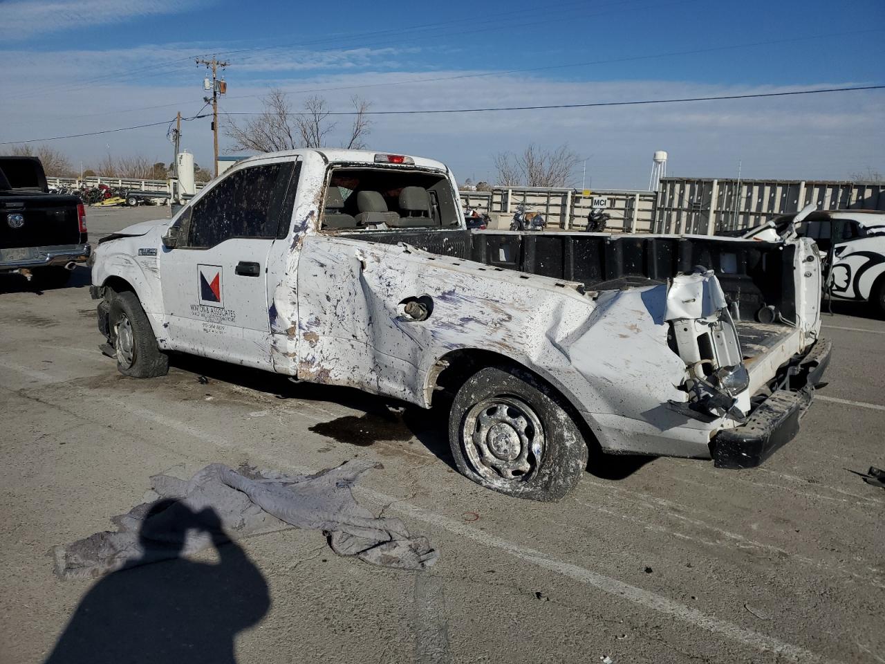 2020 Ford F-150 VIN 1FTMF1CB4LKD01415 Copart auction photo, rollover damage thumbnail 2