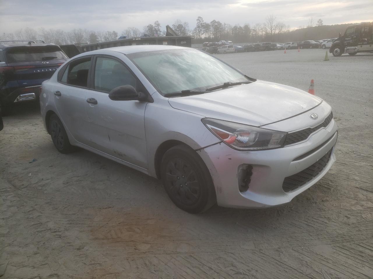 2018 KIA Rio VIN 3KPA24AB6JE072741 Copart auction photo, vandalism damage thumbnail 4