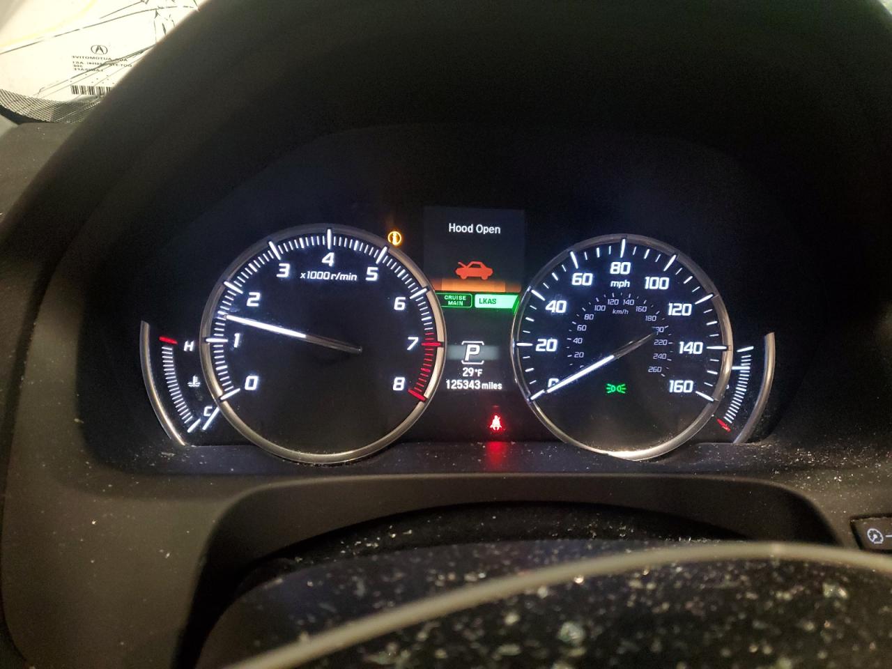 2015 Acura TLX VIN 19UUB3F54FA008445 Copart auction photo, front end / top/roof damage thumbnail 9