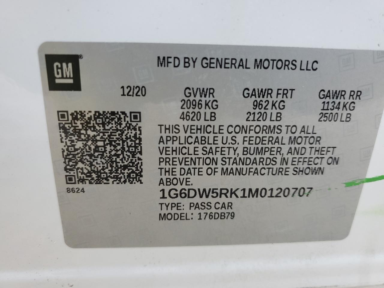 2021 Cadillac CT5 VIN 1G6DW5RK1M0120707 Copart auction photo, side / undercarriage damage thumbnail 12