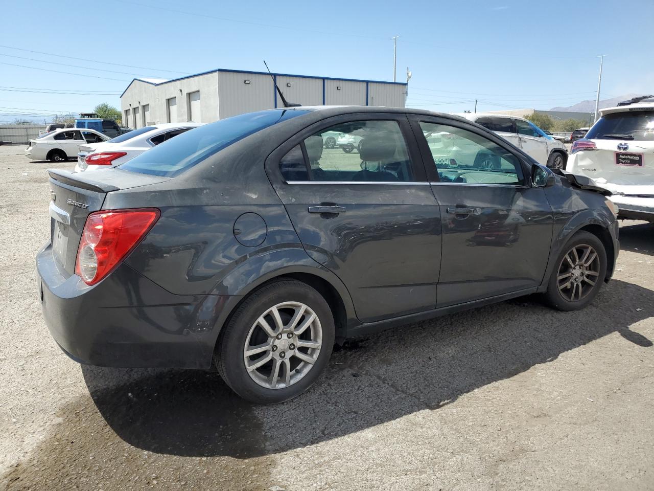 2014 Chevrolet Sonic VIN 1G1JC5SG5E4130335 Copart auction photo, front end / rear end damage thumbnail 3