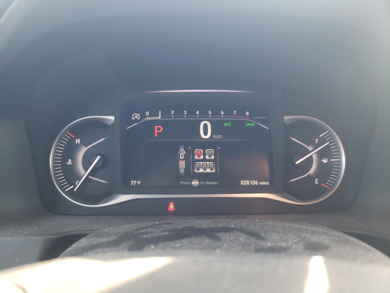 2022 Honda Passport VIN 5FNYF8H03NB021261 Copart auction photo, hail / minor dent/scratches damage thumbnail 9