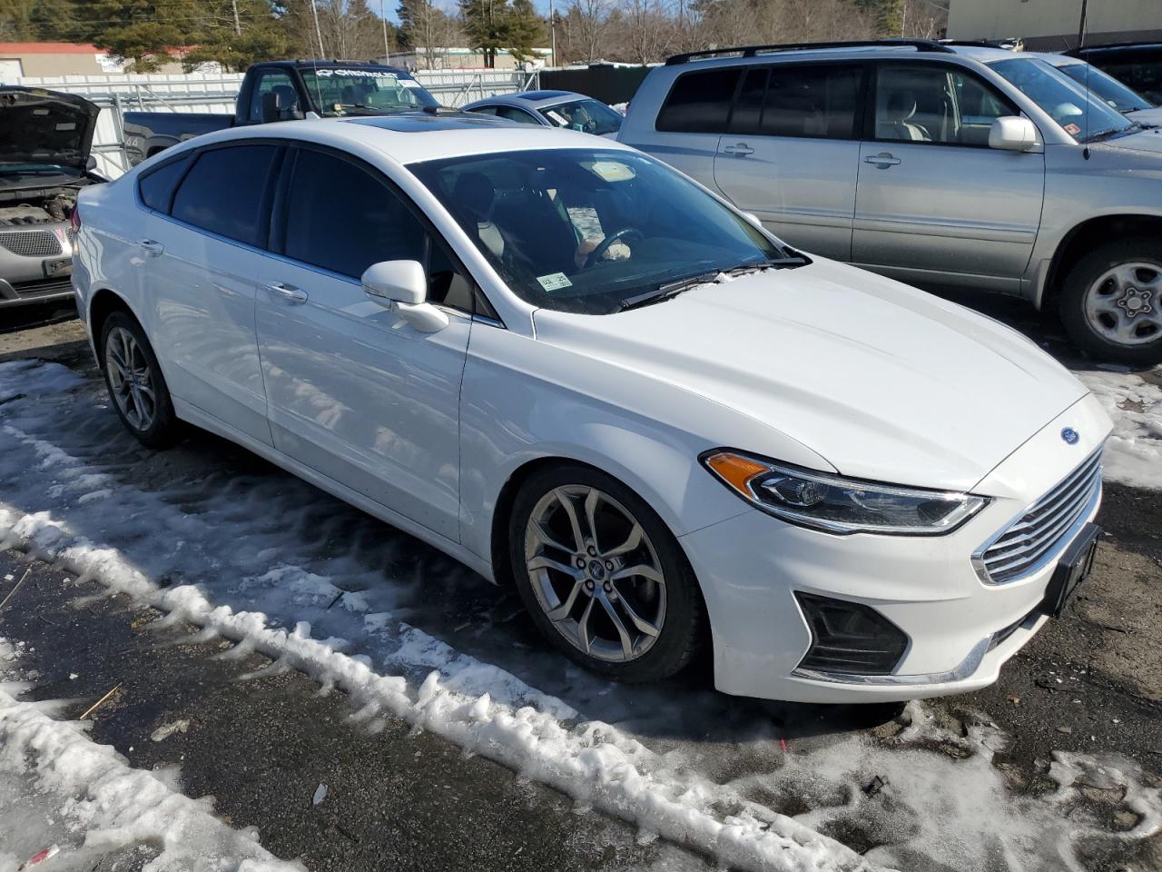 2020 Ford Fusion VIN 3FA6P0CDXLR130544 Copart auction photo, front end damage thumbnail 4