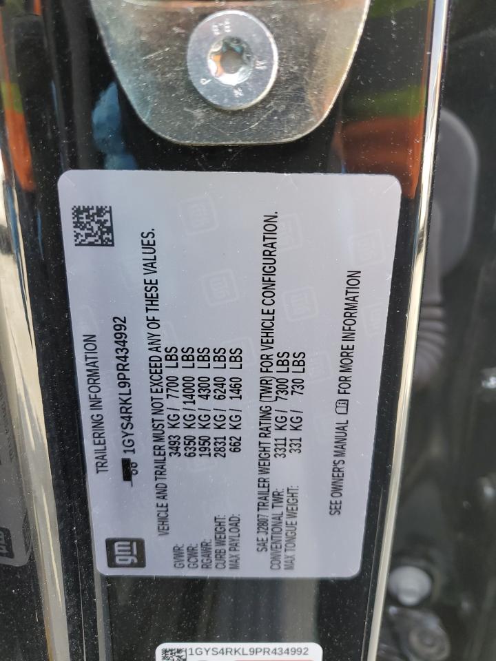 2023 Cadillac Escalade VIN 1GYS4RKL9PR434992 Copart auction photo, front end damage thumbnail 13