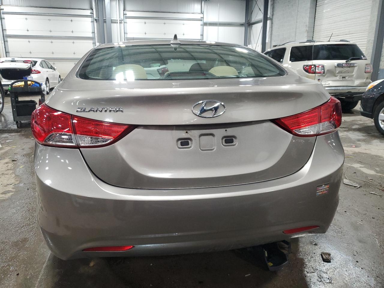2013 Hyundai Elantra VIN 5NPDH4AE2DH395531 Copart auction photo, vandalism / hail damage thumbnail 6