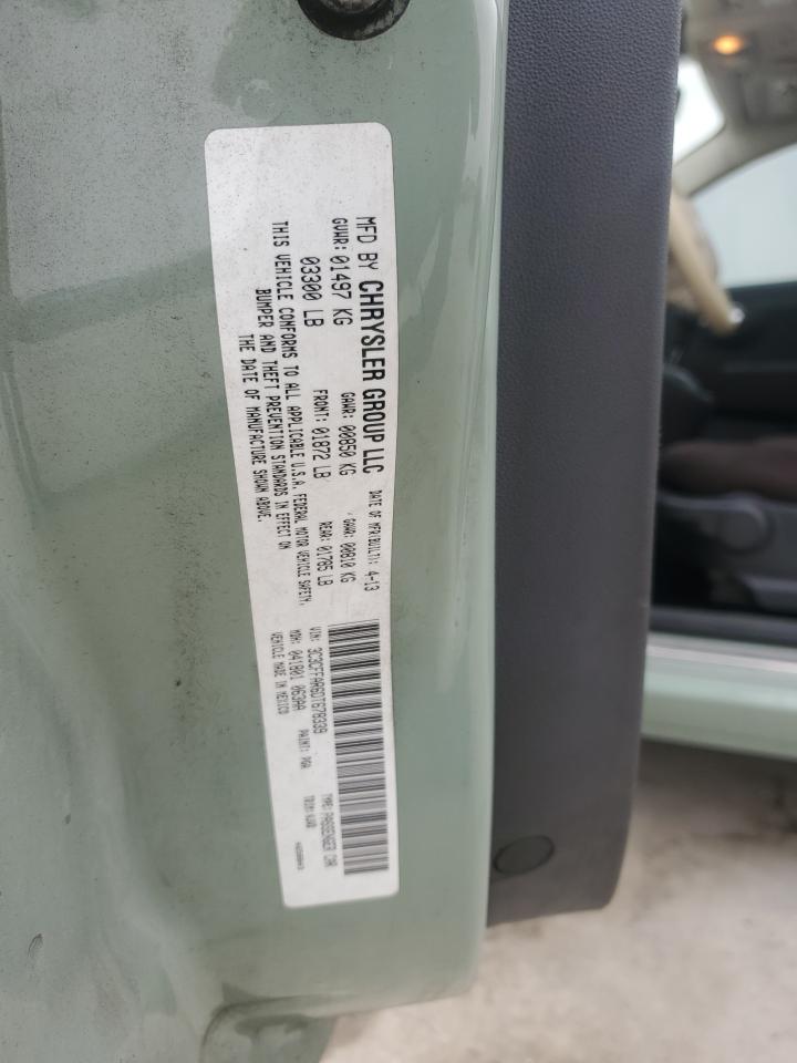 2013 Fiat 500 VIN 3C3CFFAR6DT678339 Copart auction photo, mechanical damage thumbnail 12