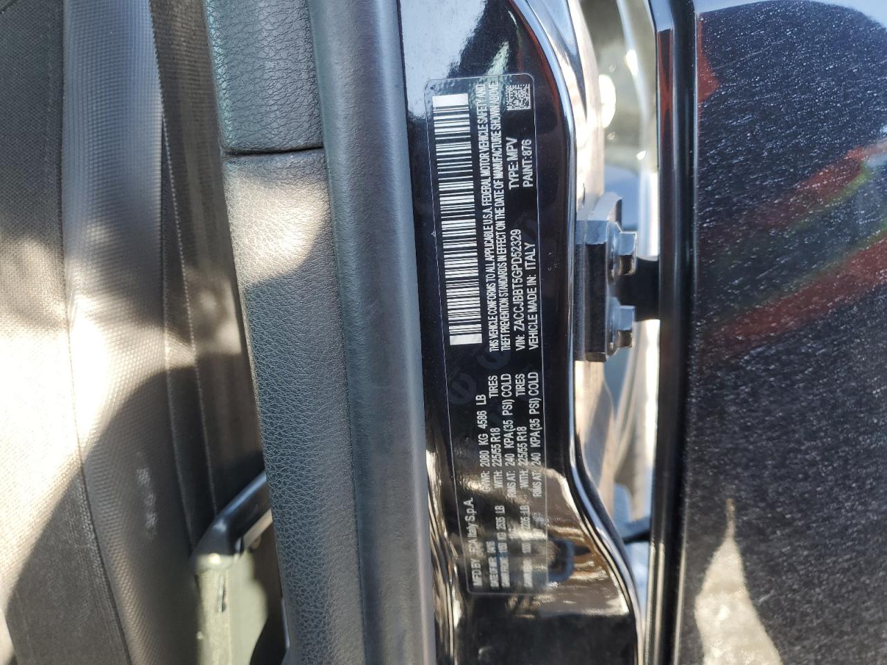 2016 Jeep Renegade VIN ZACCJBBT5GPD52329 Copart auction photo, rear end / front end damage thumbnail 13