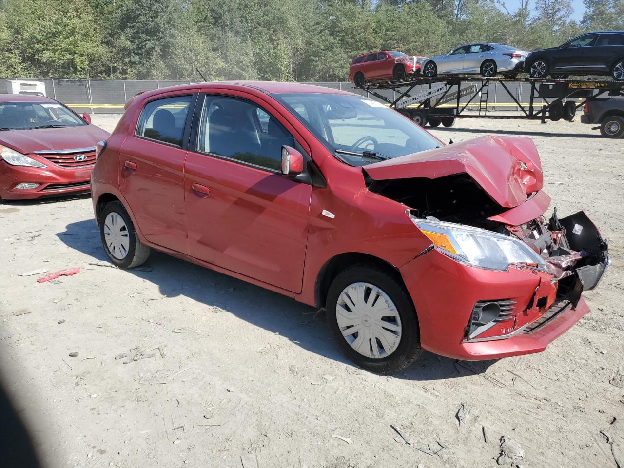2021 Mitsubishi Mirage VIN ML32AUHJ5MH009023 Copart auction photo, front end damage thumbnail 4