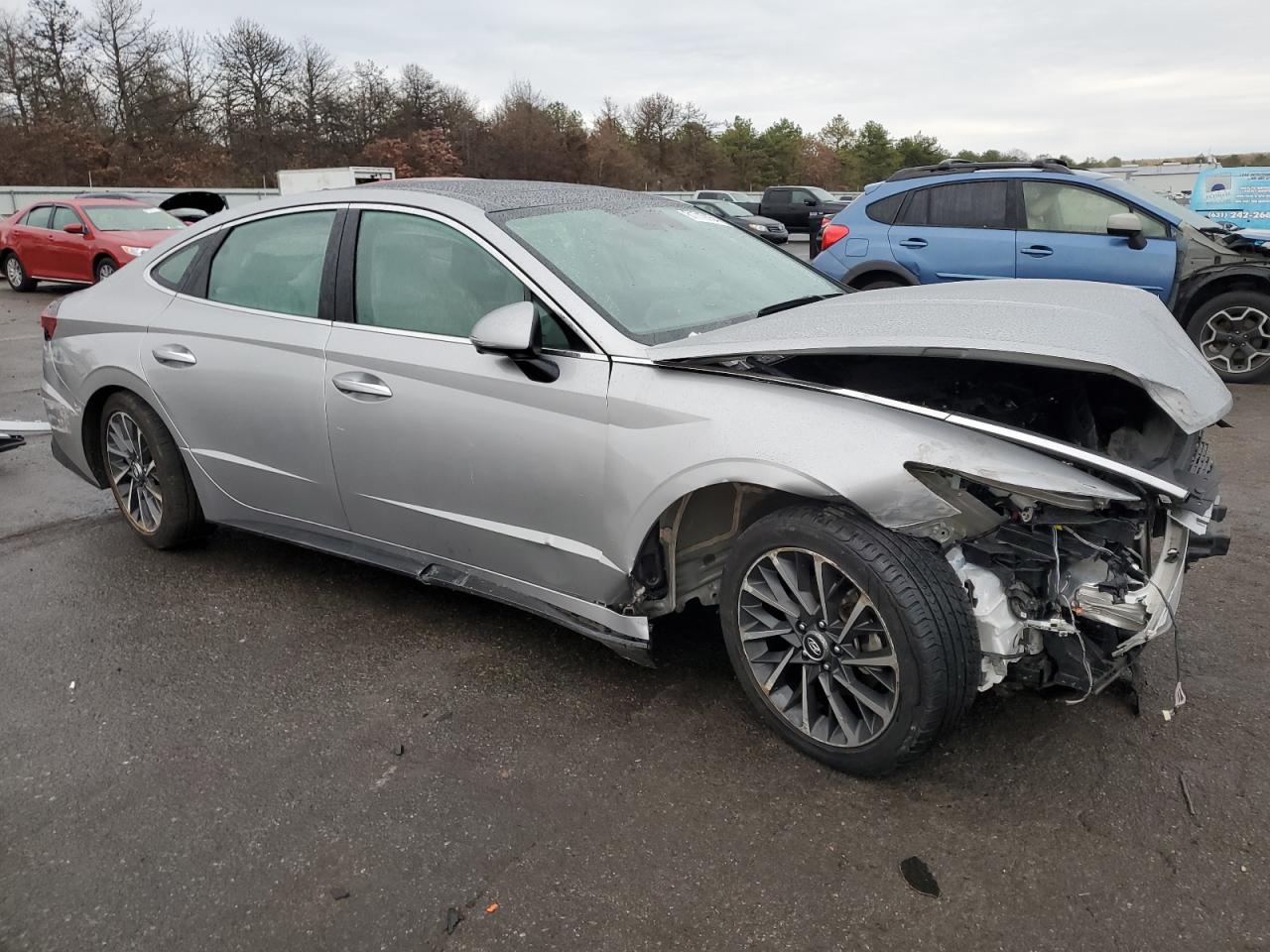2020 Hyundai Sonata VIN 5NPEH4J25LH018037 Copart auction photo, front end / side damage thumbnail 4