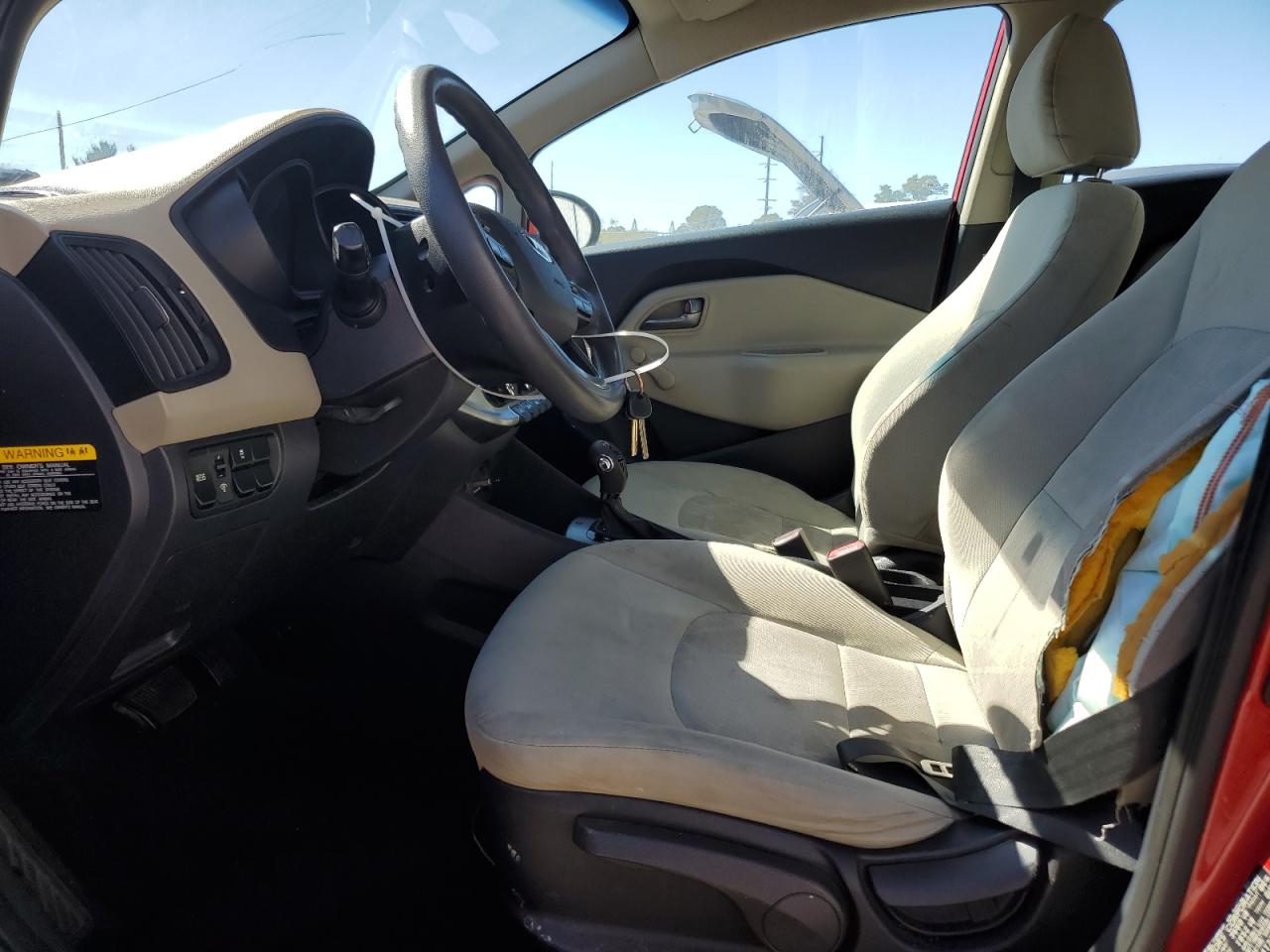 2013 KIA Rio VIN KNADM4A33D6241217 Copart auction photo, front end damage thumbnail 7