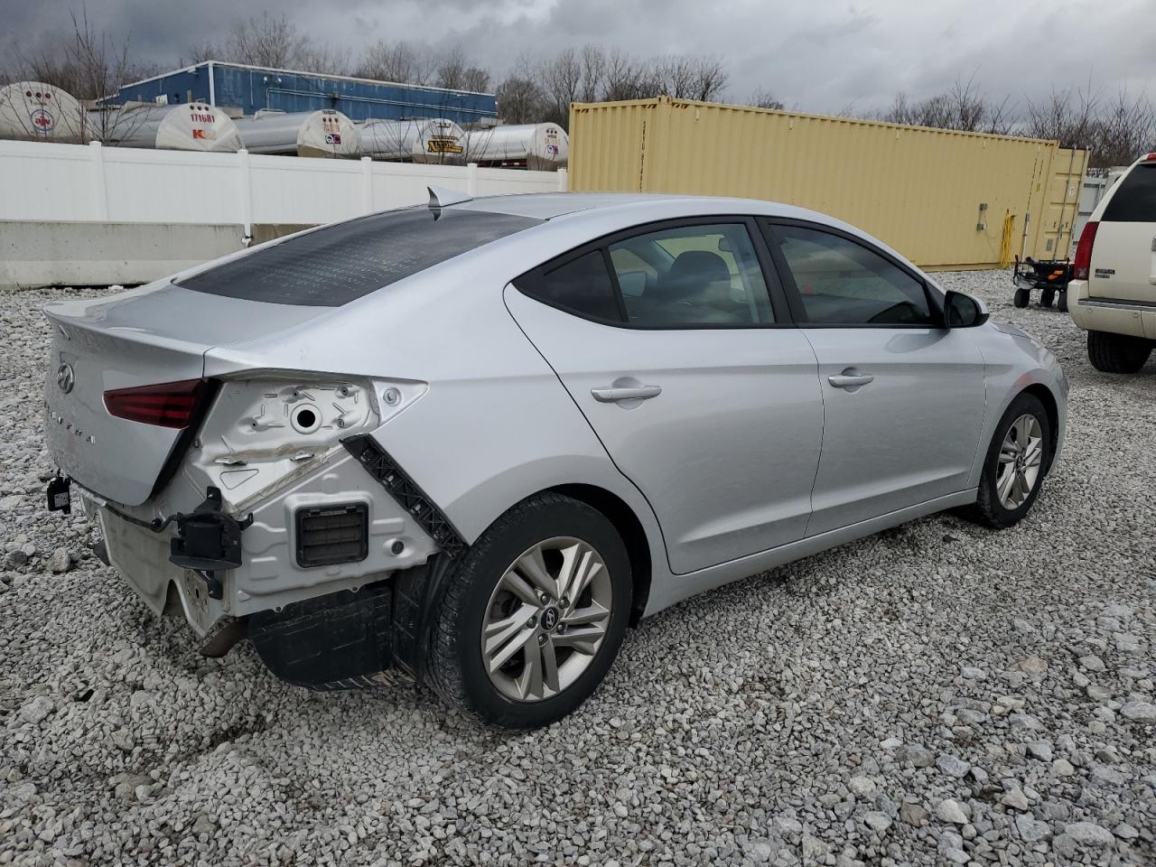 2019 Hyundai Elantra VIN 5NPD84LFXKH458510 Copart auction photo, rear end / side damage thumbnail 3