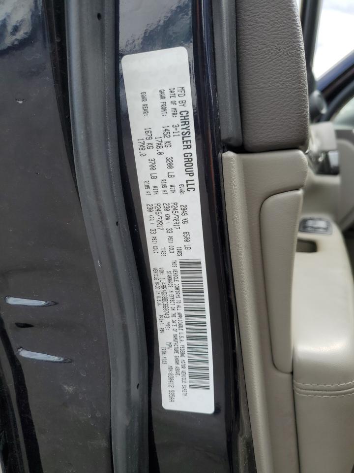 2011 Jeep Grand Cherokee VIN 1J4RR4GG8BC660743 Copart auction photo, side damage thumbnail 15