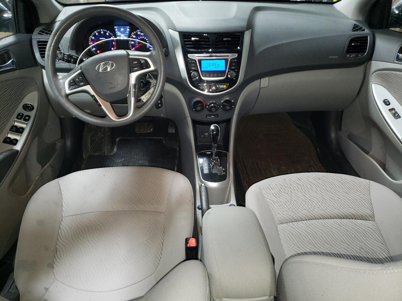 2014 Hyundai Accent VIN KMHCU4AE9EU598880 Copart auction photo, rear end damage thumbnail 8