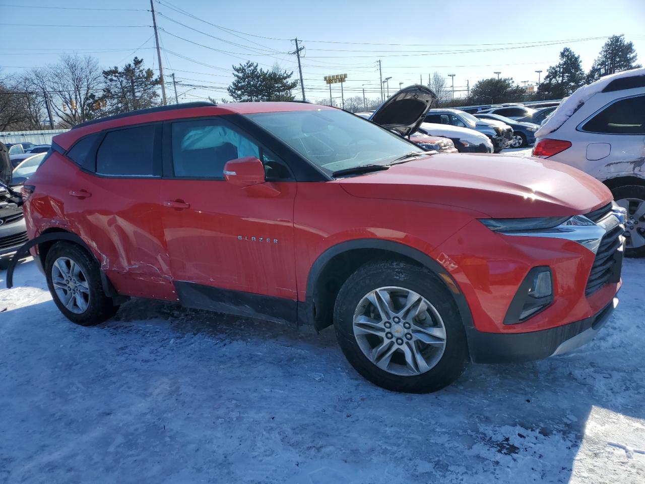 2019 Chevrolet Blazer VIN 3GNKBDRS7KS691786 Copart auction photo, rear end / side damage thumbnail 4